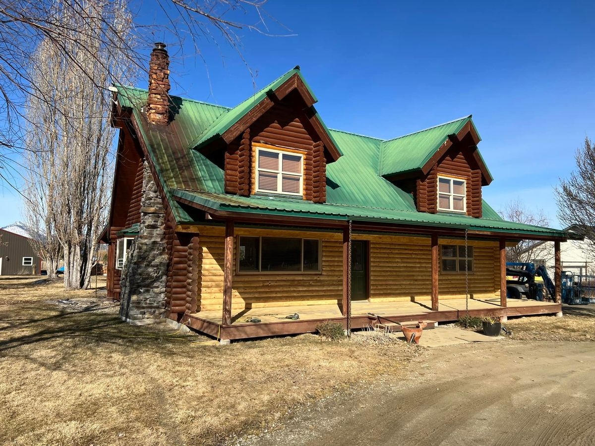 Log Home Chinking for True Blue Logworks LLC in Corvallis, MT