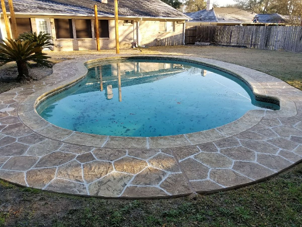 Pool Remodels for Texas Curb N Borders in Houston, TX
