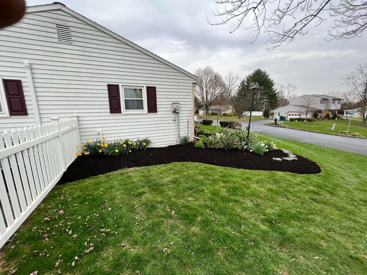 Mulch Bed Installation for Dunn-Rite Landscaping in New Oxford, PA