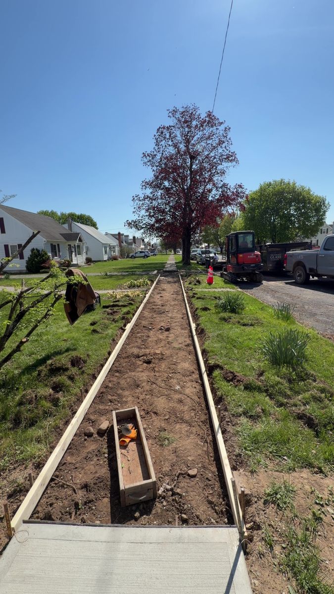 Concrete Sidewalk & Patio Construction for Tri County Enterprises in Danville, PA