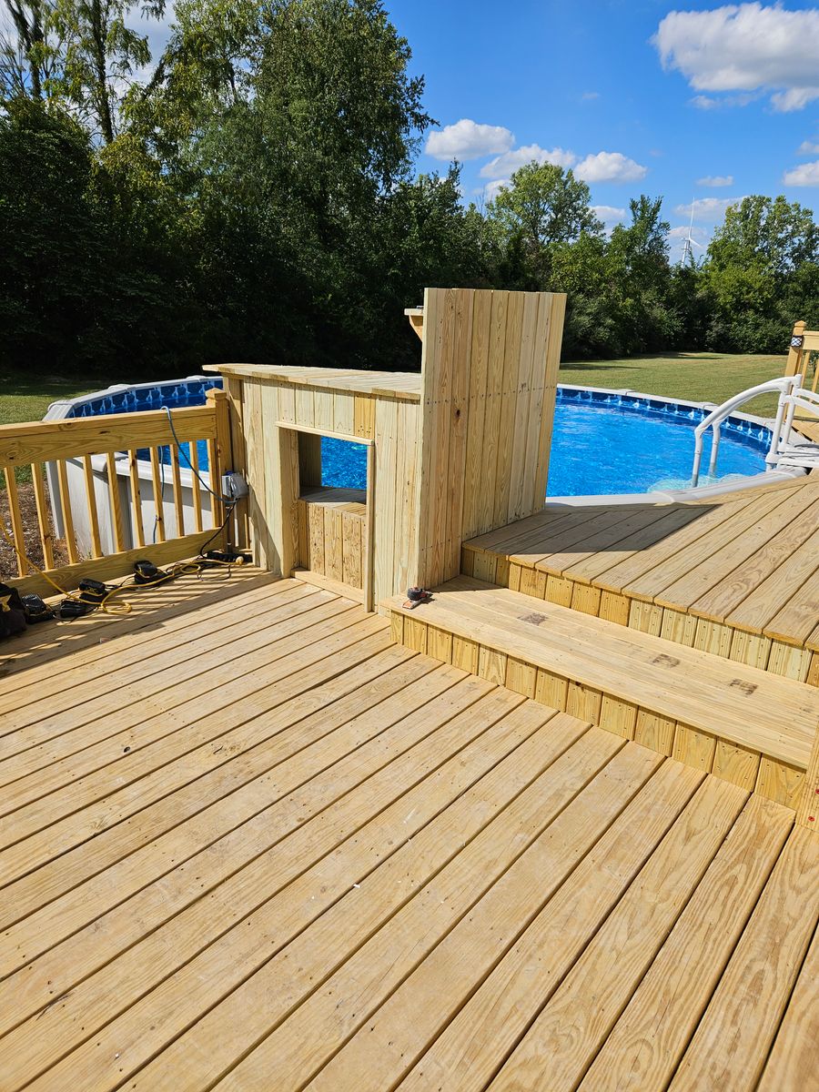 Decks for John Colvin's Home Improvement in Modoc,  IN