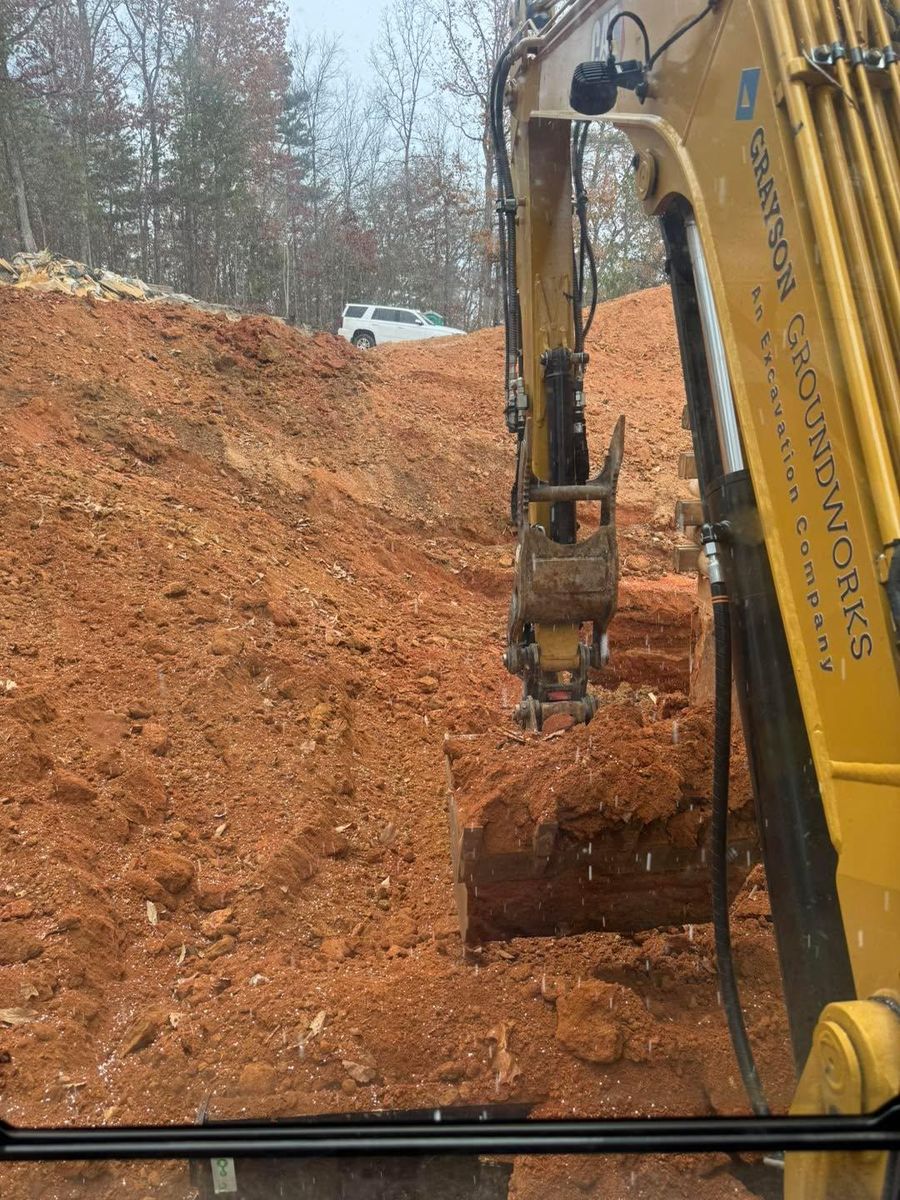 Site Preparation for Grayson Groundworks in Sevierville, TN