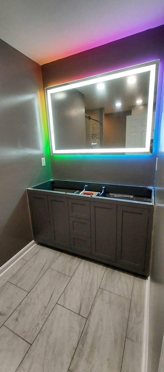 Cabinet/Vanity Installation for Son of a Journey Remodeling in Dallas, NC