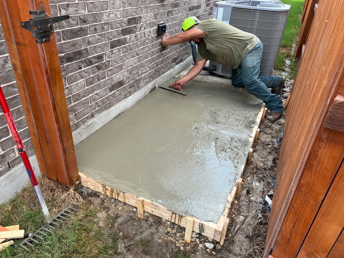 Concrete for DR Landscape in San Antonio, TX