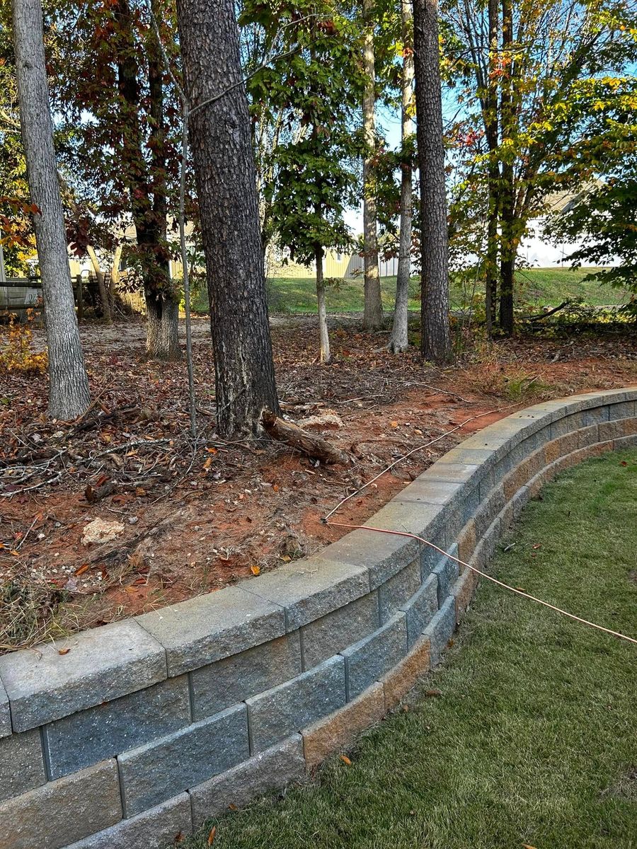 Retaining Wall Construction for Stars & Stripes Landscaping in Catawba, NC