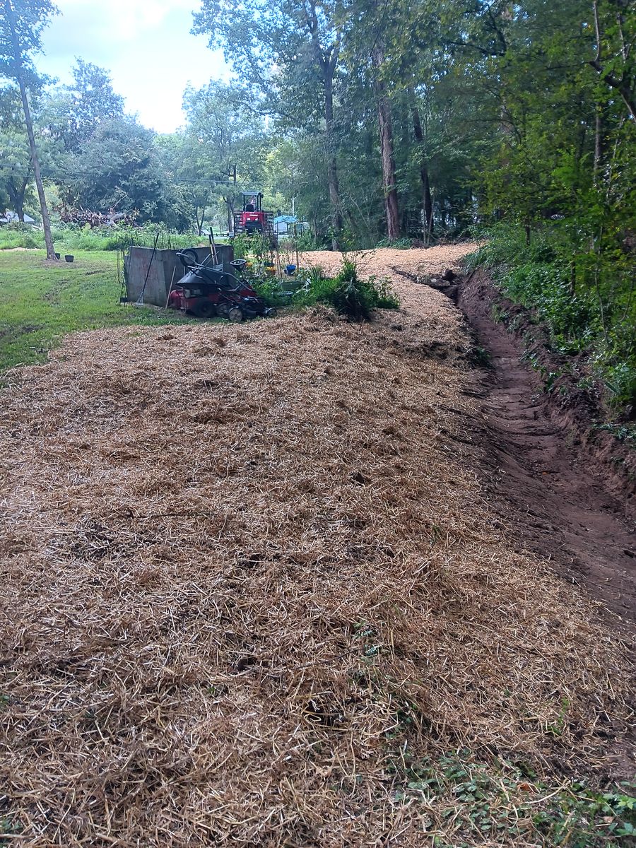 Dirt work and French drains for Forrest Plumbing and Septic Service LLC in Summerville, GA