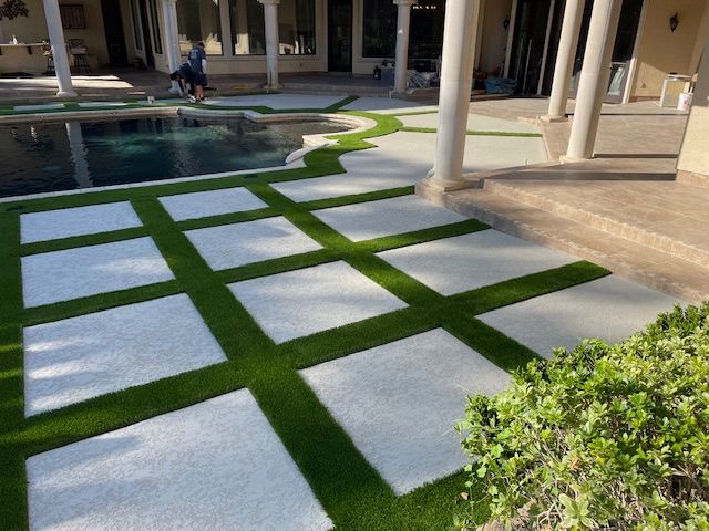 Artificial Turf for Out Back Pool and Spa Creations in The Woodlands, TX