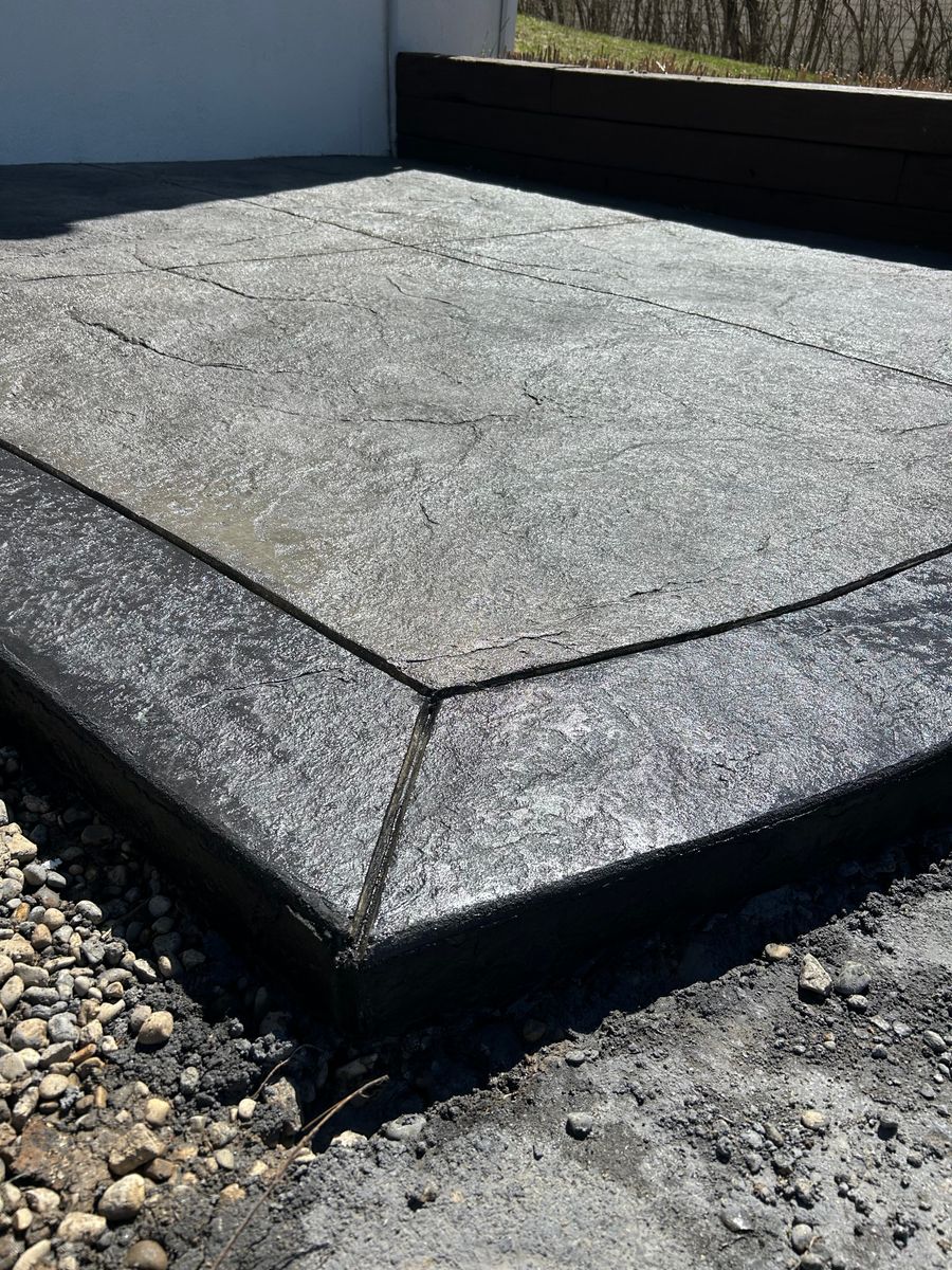 Stamped Concrete Installation for G&A Contracting, LLC  in Germantown, OH