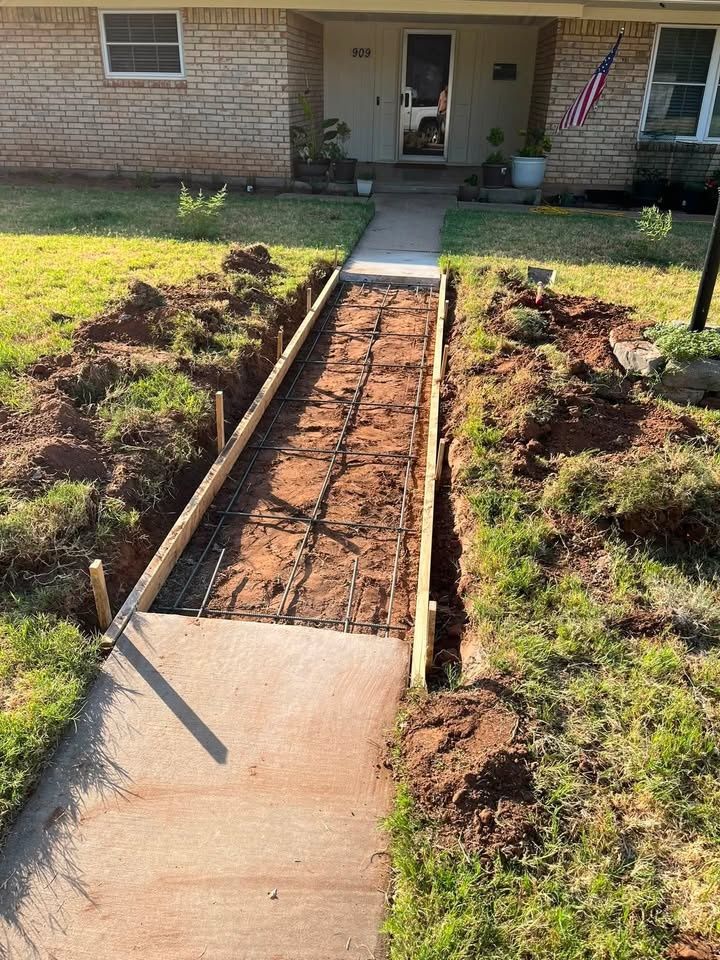 Driveway Construction for Rock of Ages Concrete LLC in Denton, TX