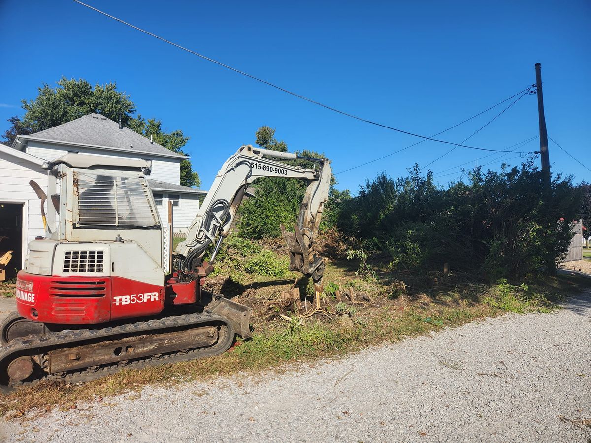 Debris Removal for Precision Excavating and Septic in Madrid, IA