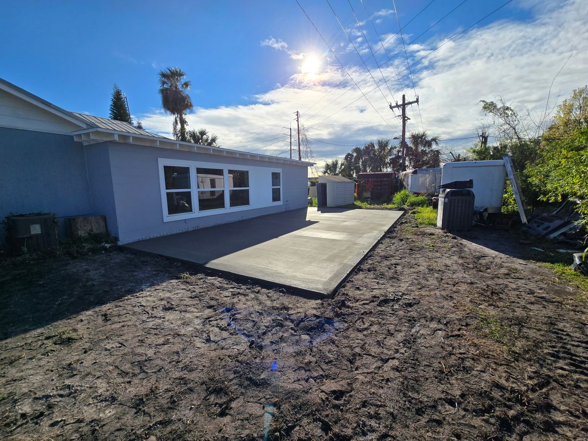 Concrete Slab Construction for Downer Site Services in Sanford, FL