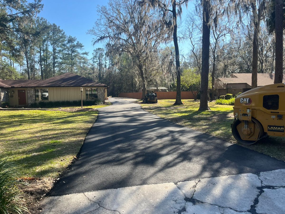 Asphalt Driveway Installation for Lamar Construction in North Central, FL