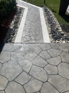 Stamped Concrete Installation for Beautiful and Affordable Stamped Concrete by Castilla Concrete Finish Design Corp in Sunrise, FL