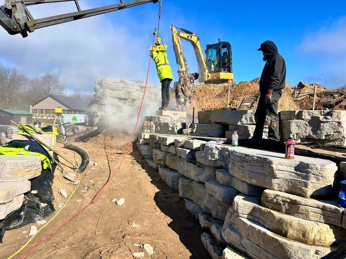 Retaining Wall Construction for Greenscape Lawns in Montague, MI