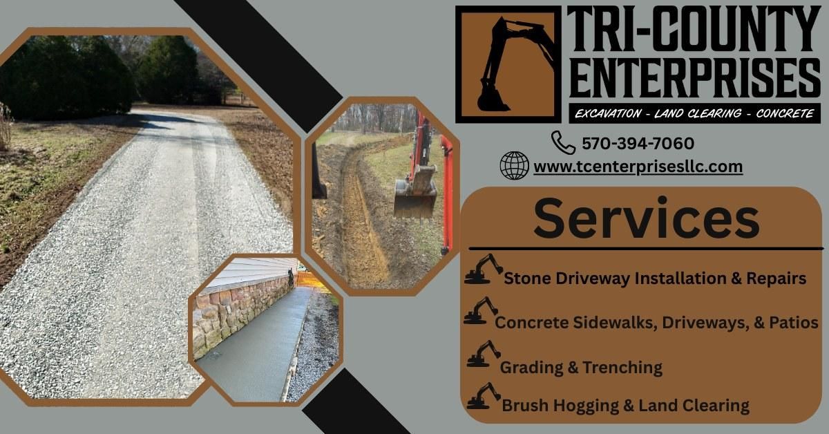 Grading & Land Restoration for Tri County Enterprises in Danville, PA