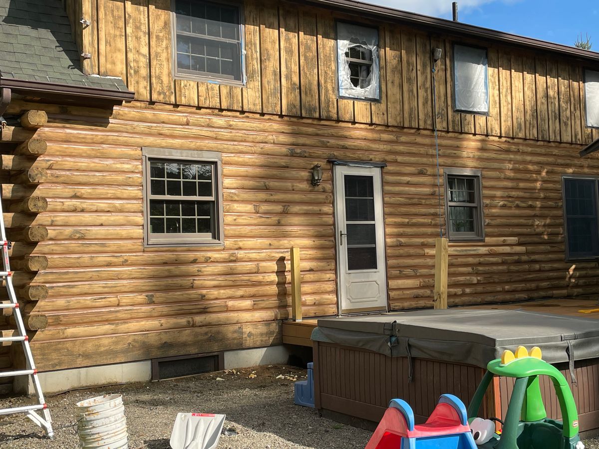 Chinking/Caulking for Master Log Home Restoration in Philadelphia, PA