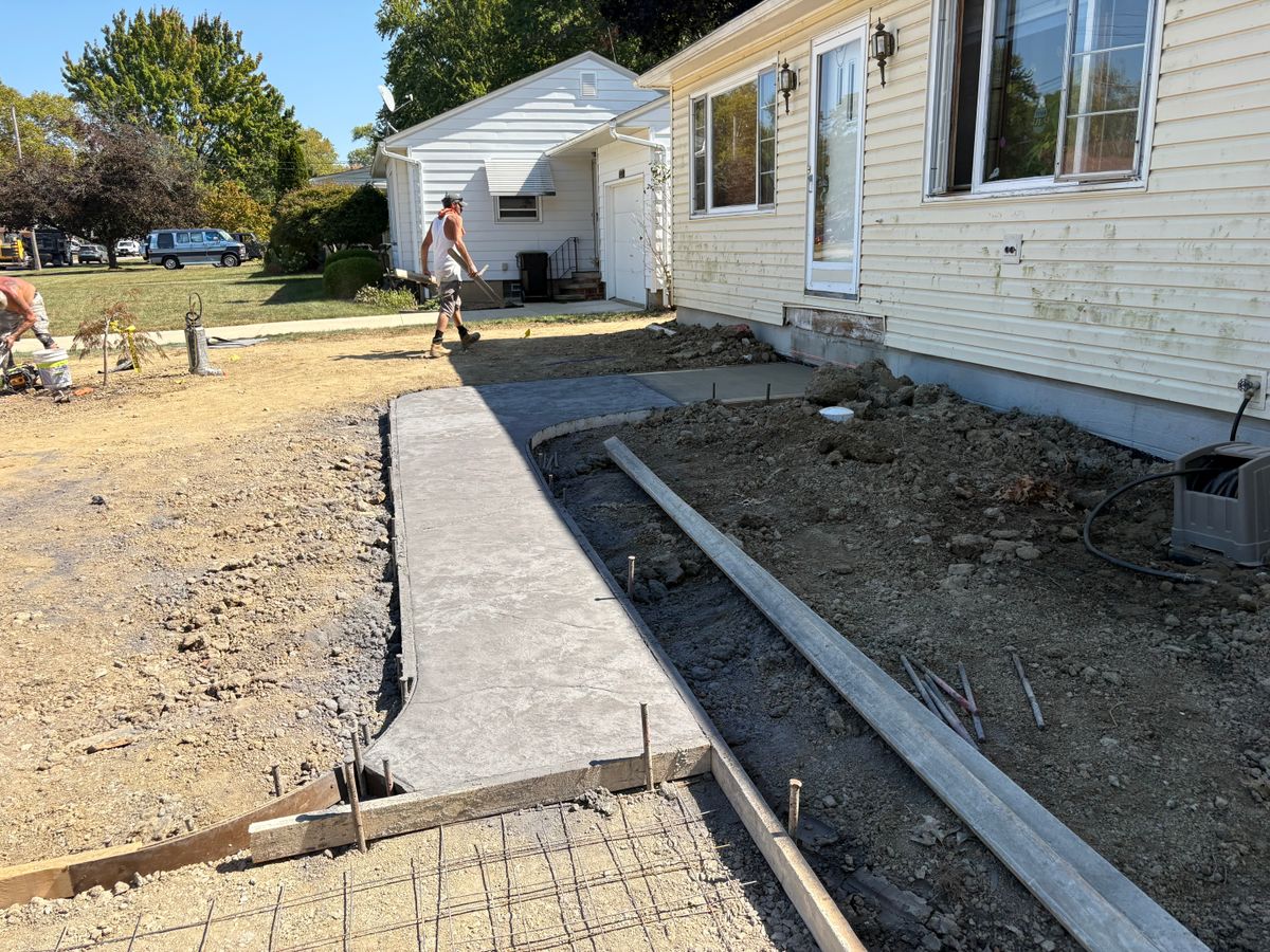 Stamped Concrete Installation for Concrete Pros, LLC in Lorain, OH