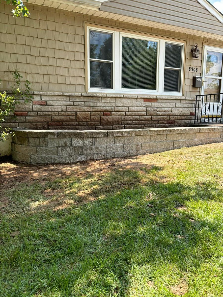 Retaining Wall Construction for J & B Landscaping in St. Louis, MO