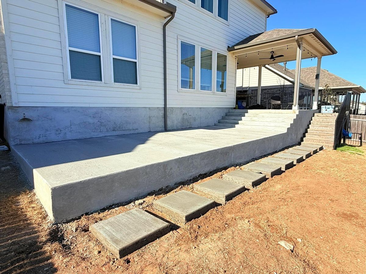 Patio Design & Installation for AJ’s Concrete in Hutto, TX