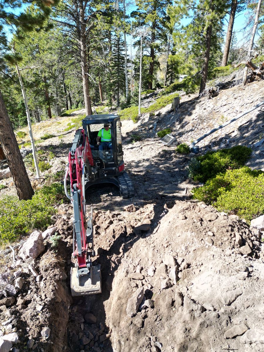 Trenching for DL Dirtworks LLC in Ephraim, UT