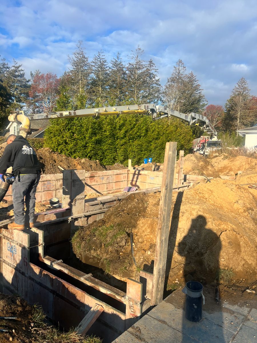 Foundation for Azores Concrete L.T.D. in Port Jefferson Station, NY