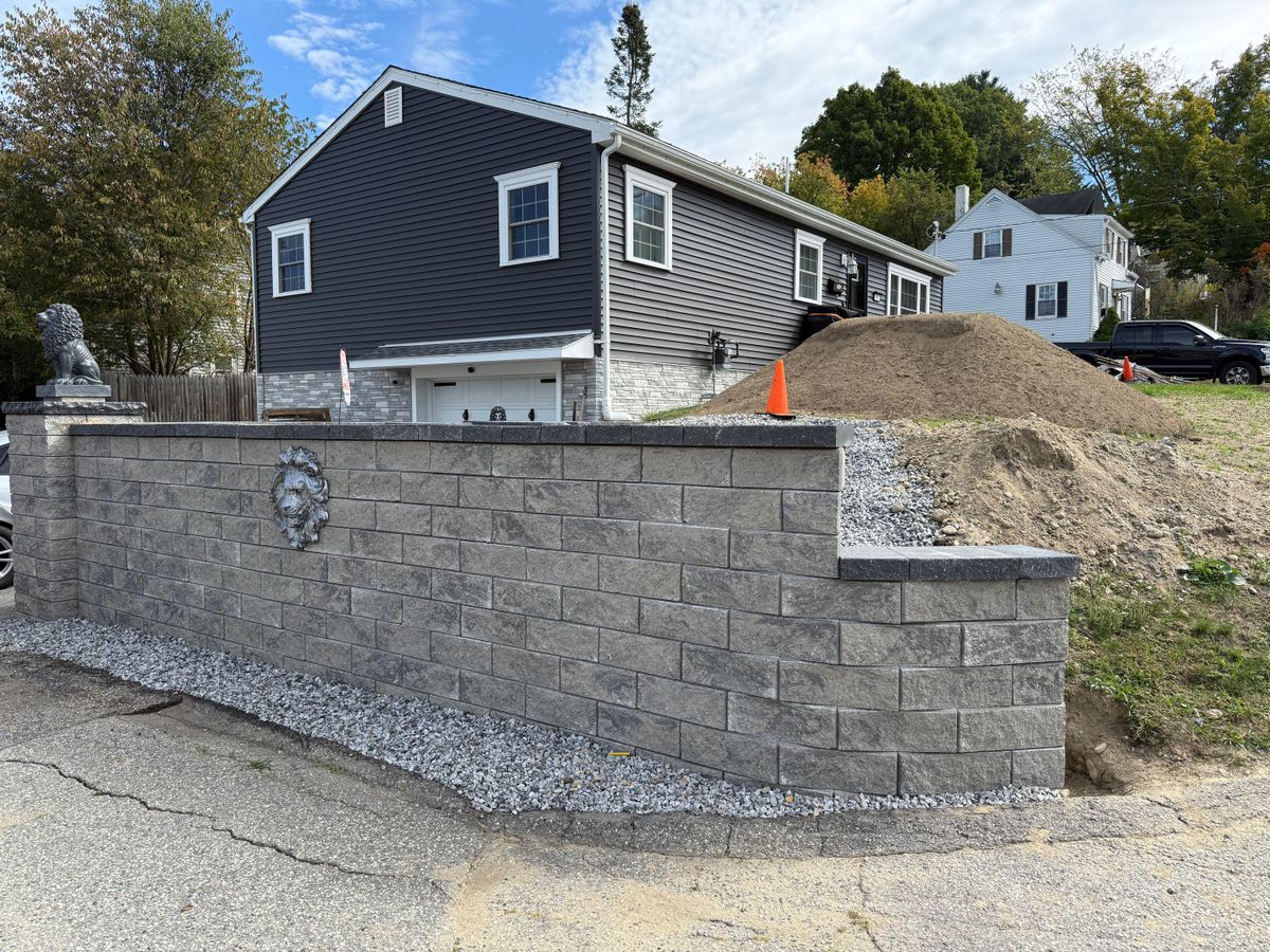 Retaining walls for Smythe’s Stonework & Masonry in Buxton, ME