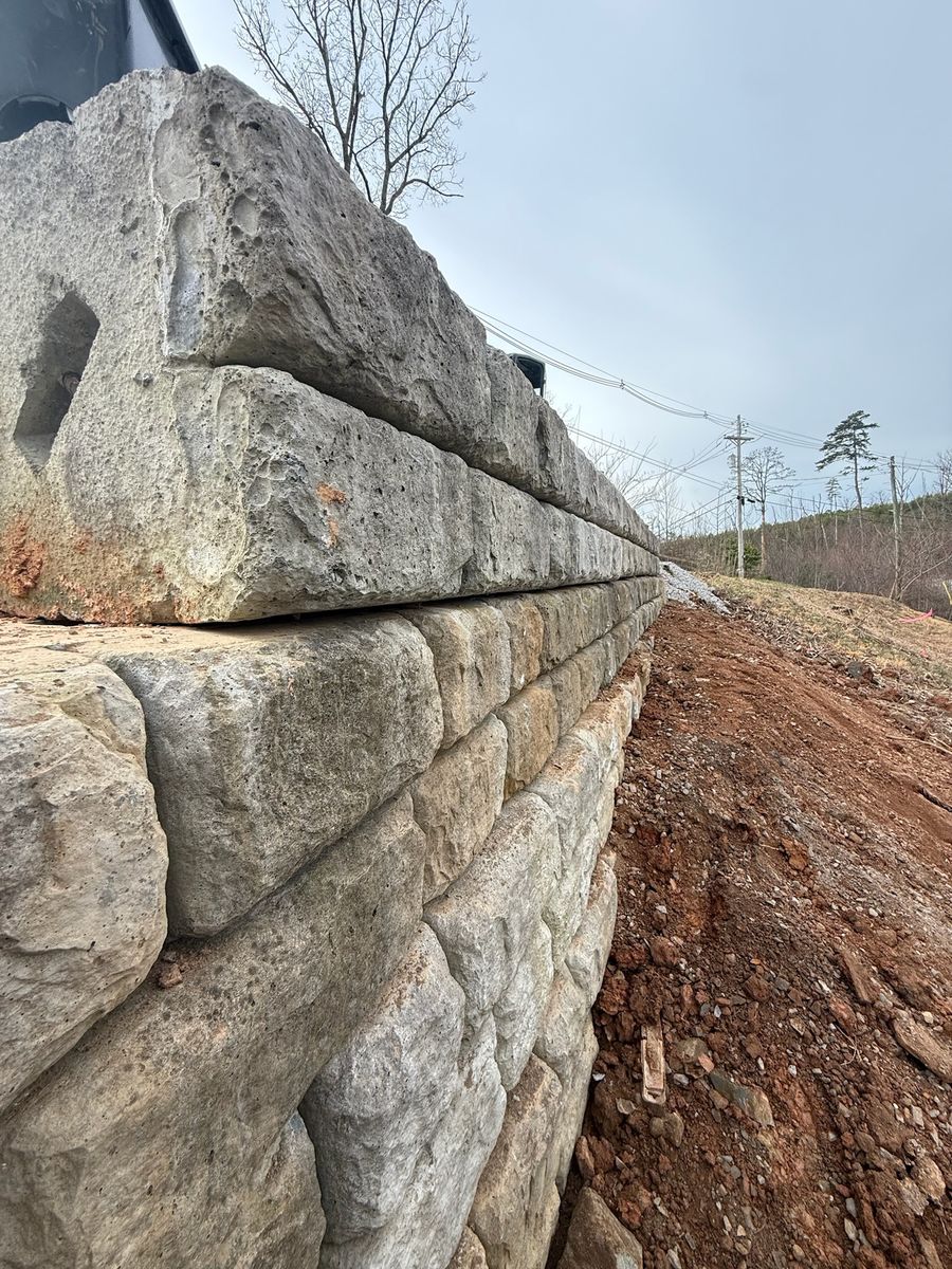 Retaining Walls for Dutch Mountain Excavating in Sevierville, TN