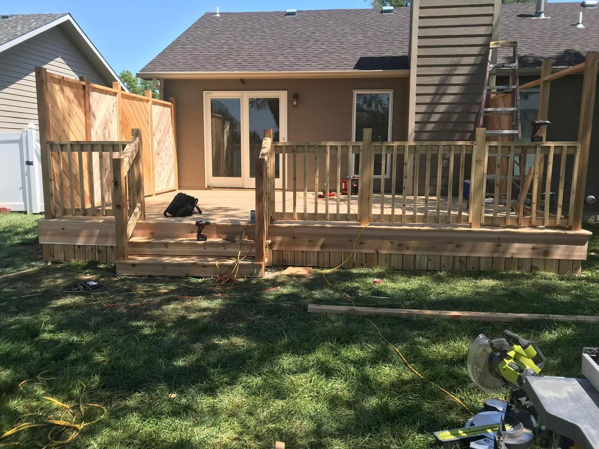 Custom Decks & Patio for SDM Construction LLC in Lawrence, KS