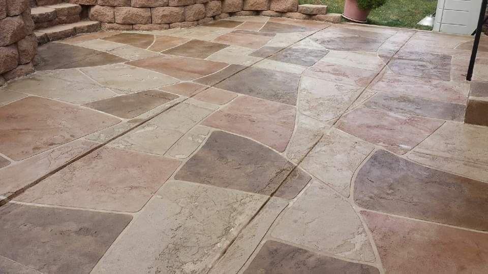 Stamped Concrete Installation for Hanlon Touched Concrete in Cotopaxi, CO