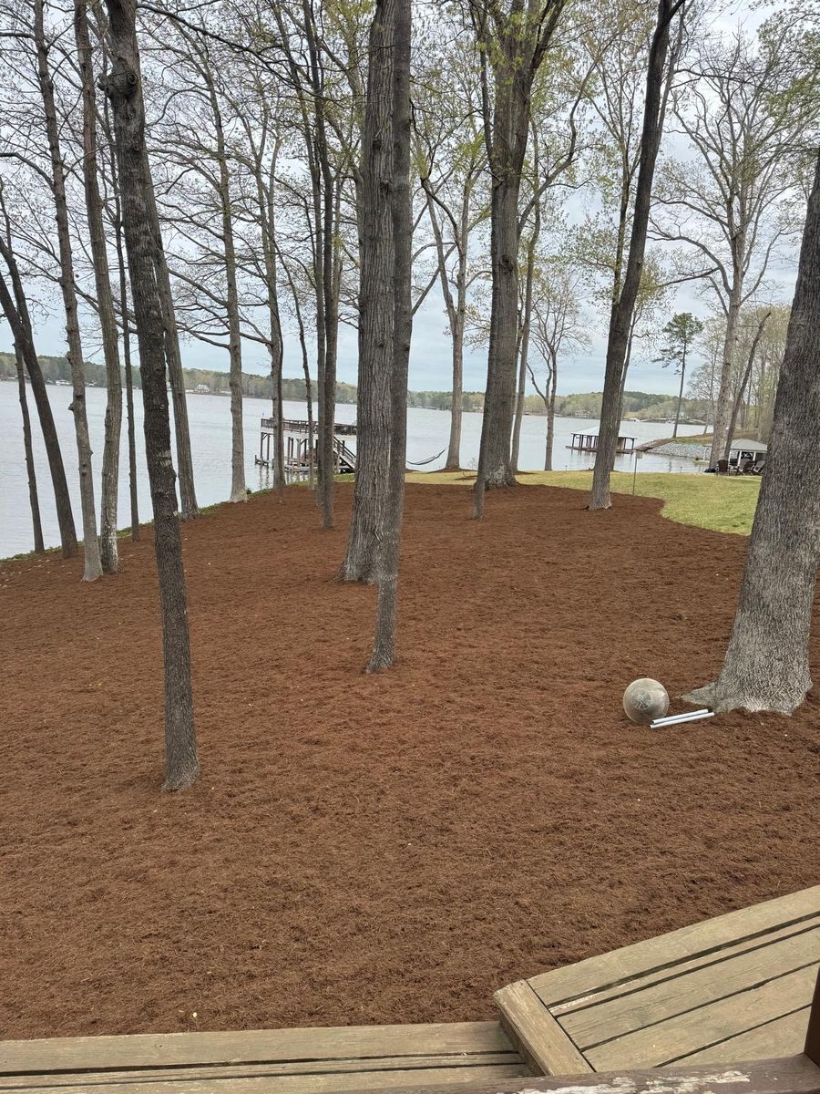 Mulch Installation for Rosales Landscaping LLC in Lake Gaston, North Carolina