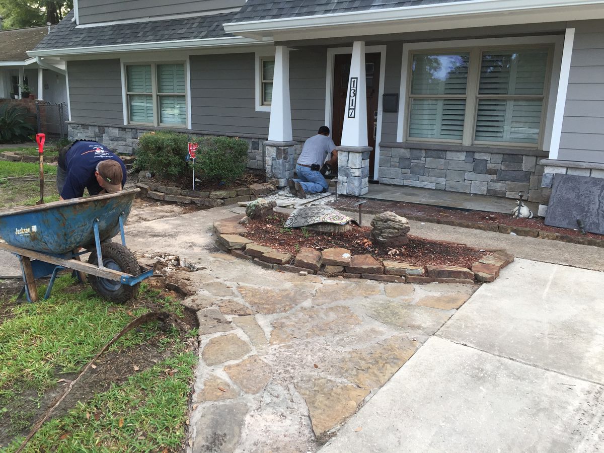Custom Carved Concrete for Texas Curb N Borders in Houston, TX