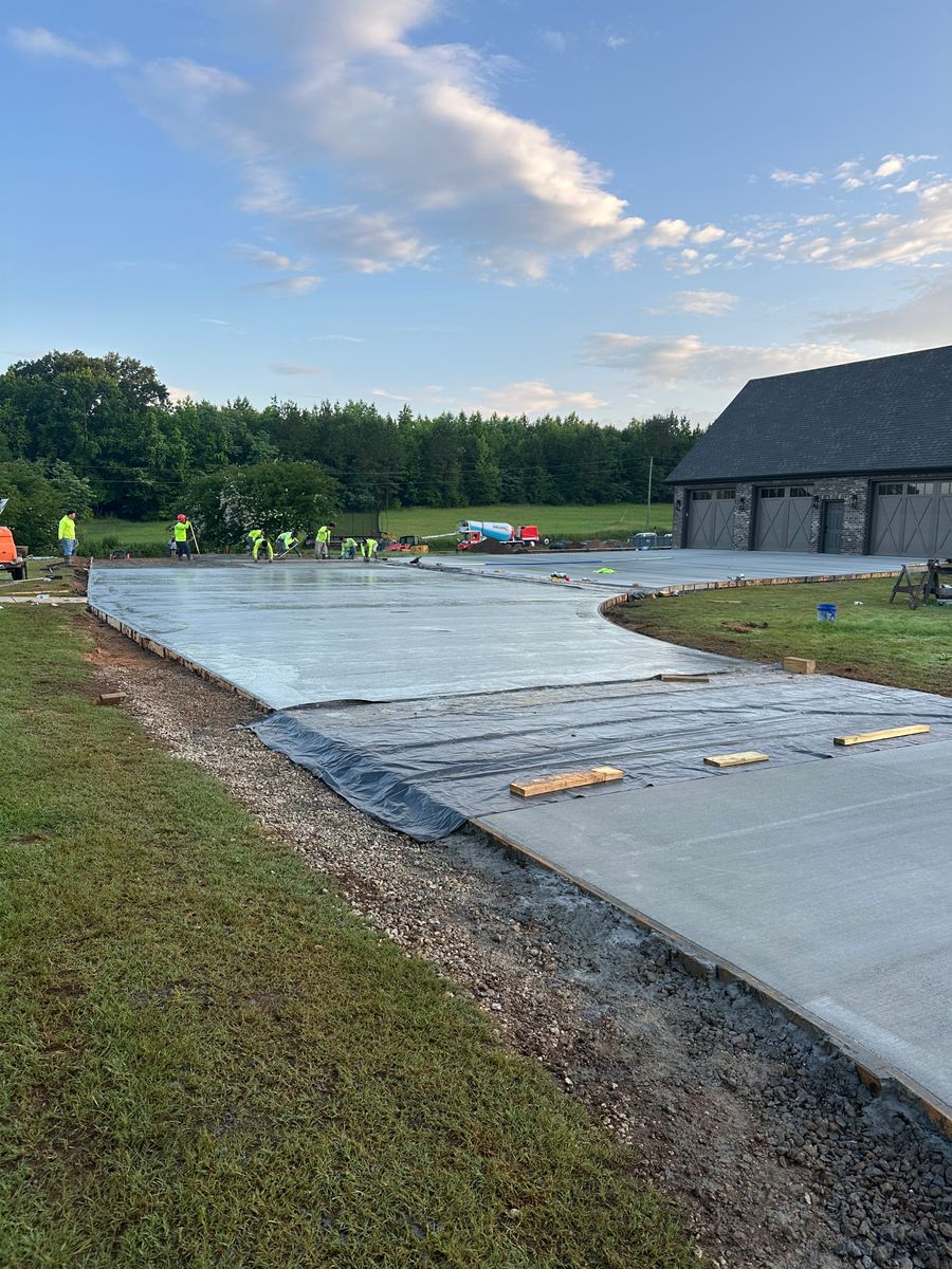 Concrete Driveway Installation for J & Son Construction LLC in Forest City, NC