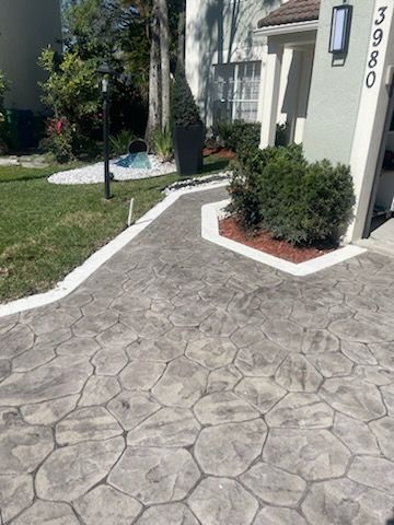 Stamped Concrete Installation for Beautiful and Affordable Stamped Concrete by Castilla Concrete Finish Design Corp in Sunrise, FL