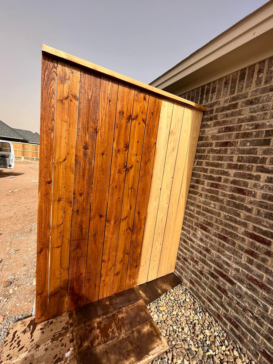 Fence Staining for High Plains Stain in Lubbock, TX