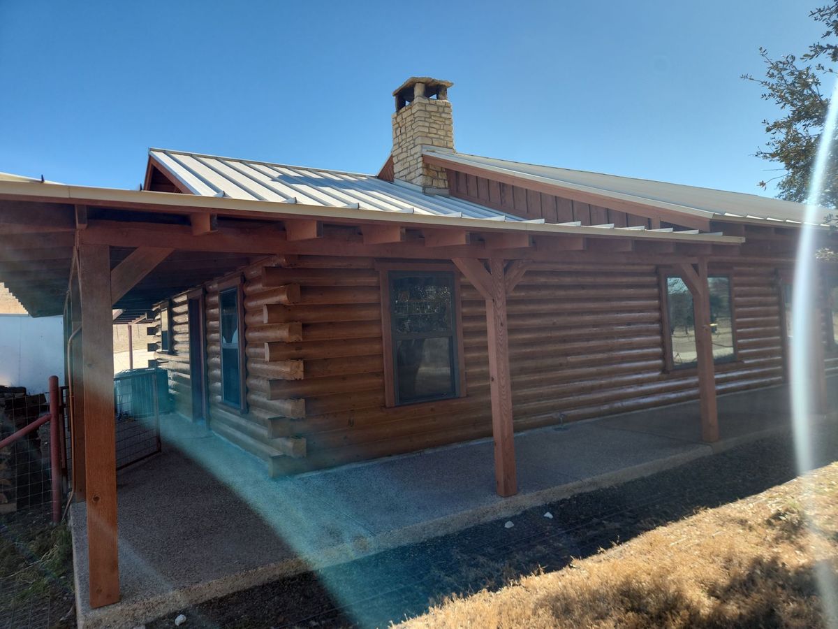 Log Home Finishing for Moss Construction in Longview, TX