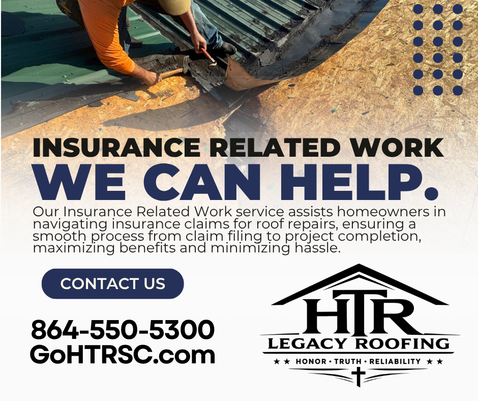 Insurance Related Work for Hometown Roofing in Greenwood, SC