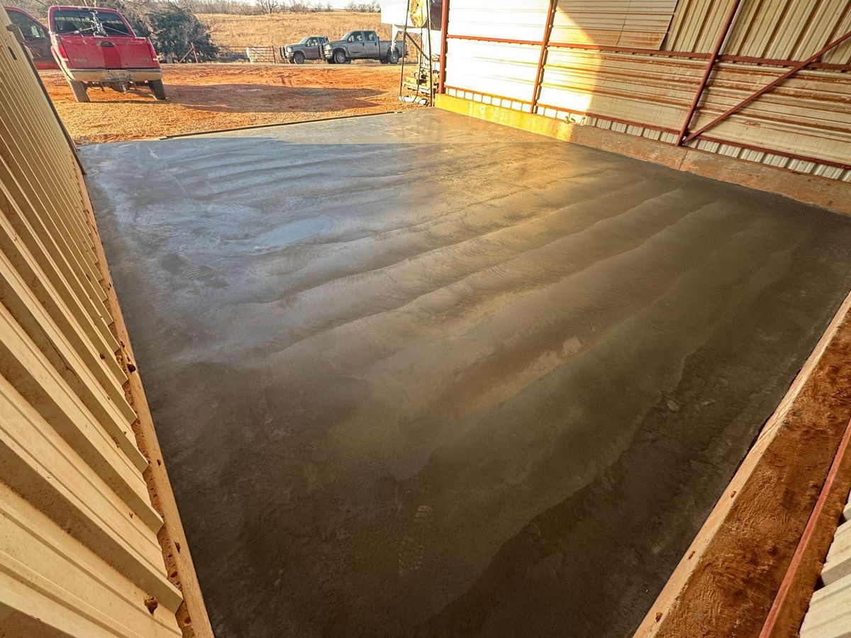 Concrete Slab Construction for TC Concrete in Elk City, OK