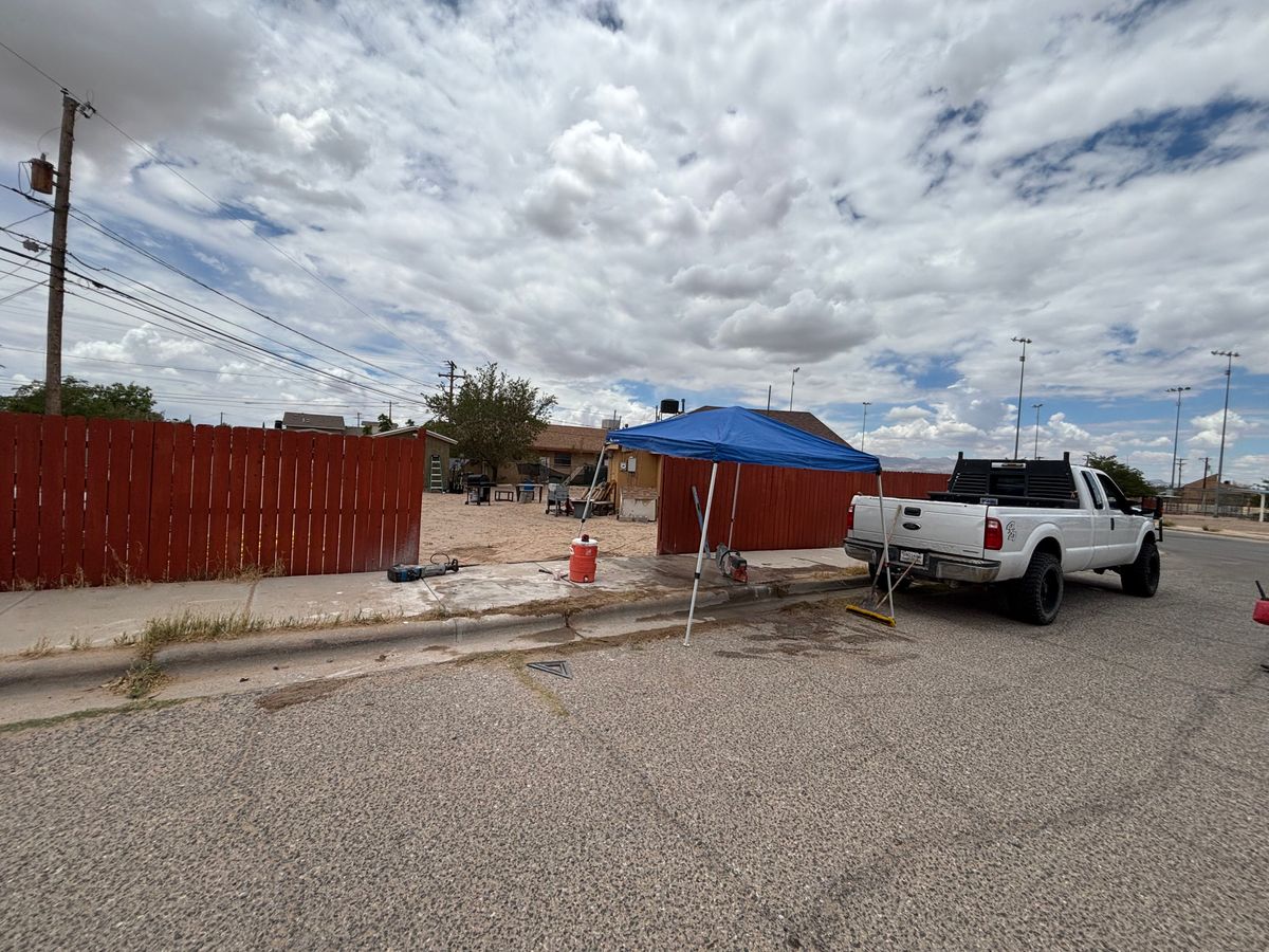 New Driveway w city inspection for Gordo’z Concrete & Maintenance in El Paso, TX