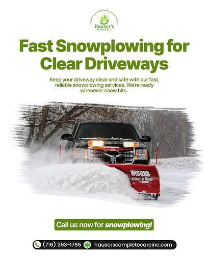 Commercial & Residential Snowplowing for Hauser's Complete Care INC in Lancaster, NY