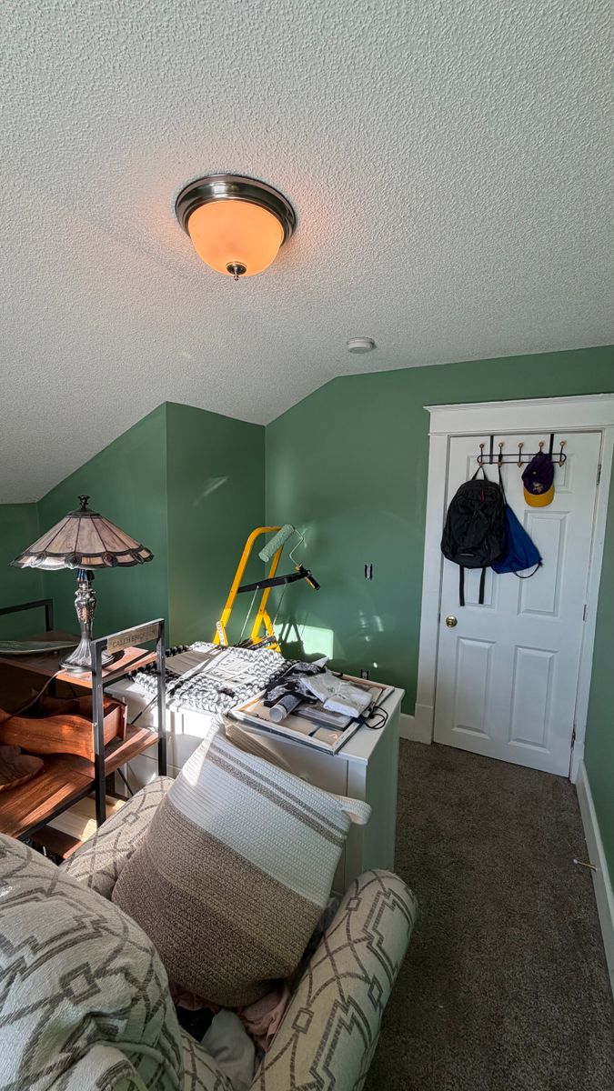 Ceiling painting for Trinity Painting & Renewal Services in Mora, MN