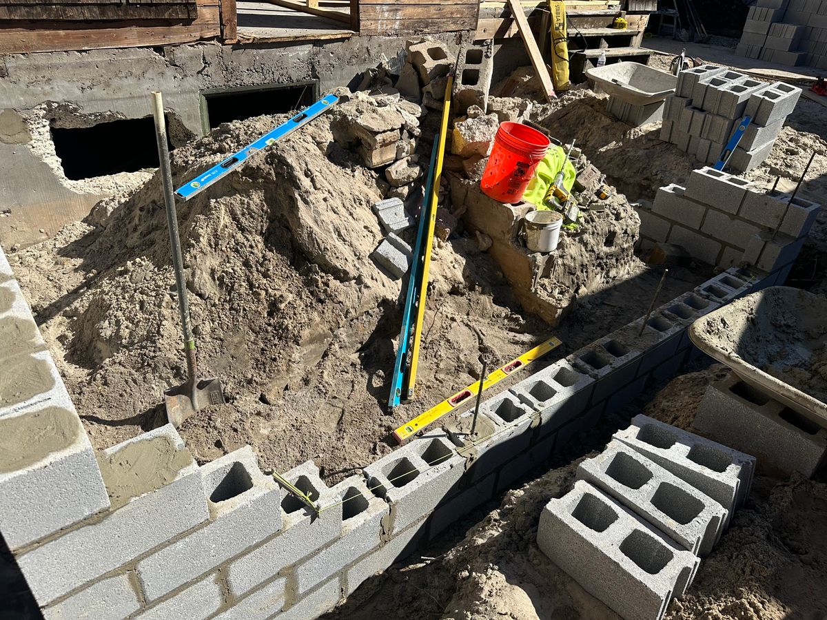 Retaining Wall Construction for DiDaniele Masonry in Tuckerton, NJ