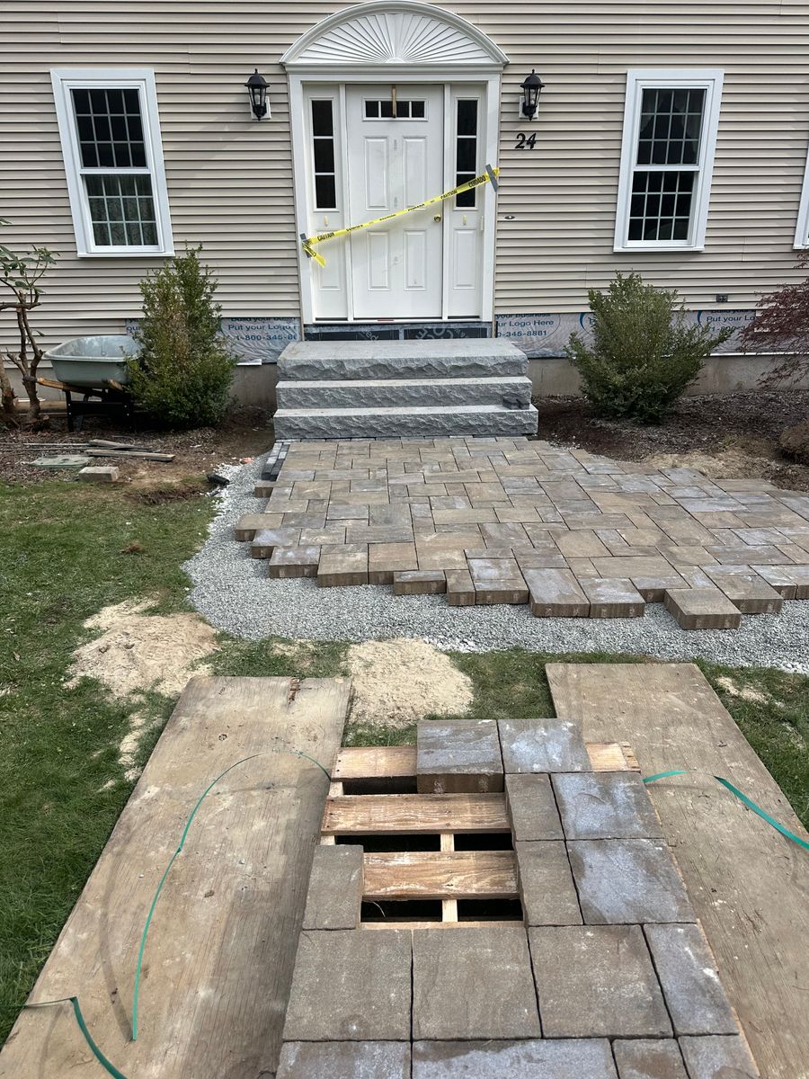 Paver Installation for Shawn's Landscaping in Worcester, MA