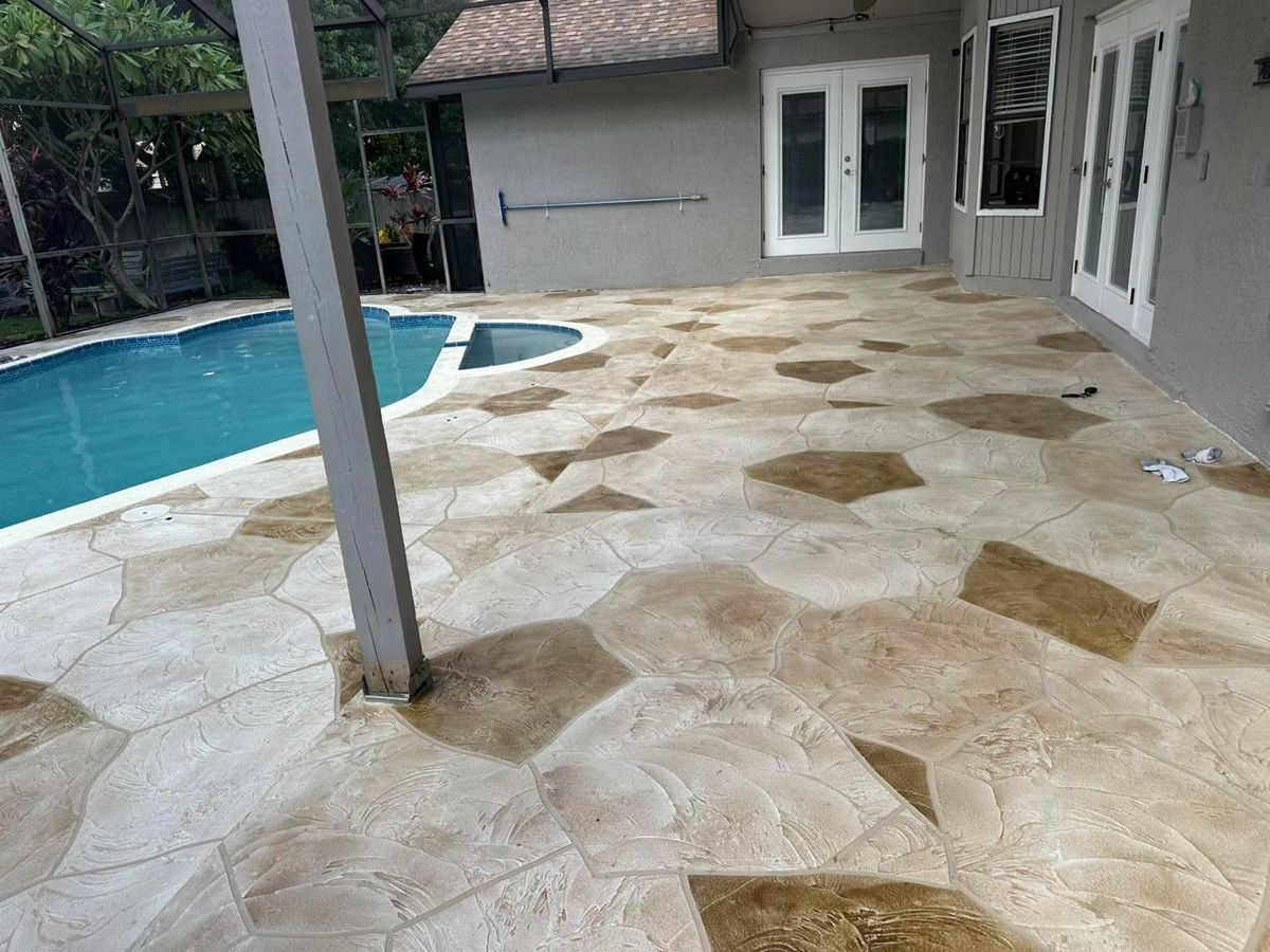 Decorative Concrete Overlays for Absolute Grey's LLC in Kissimmee, FL