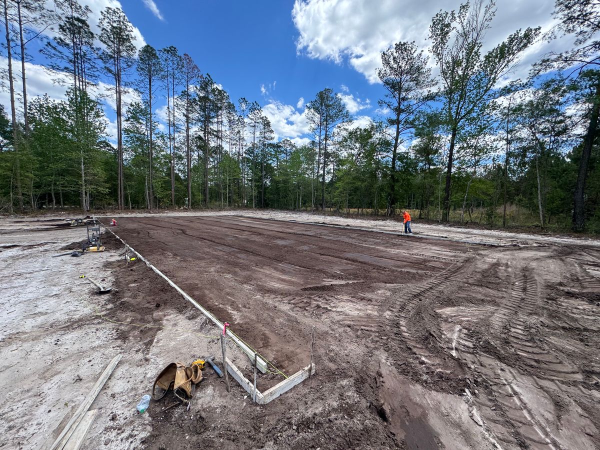 Concrete Slab Construction for Cameron Enterprises in Live Oak, FL