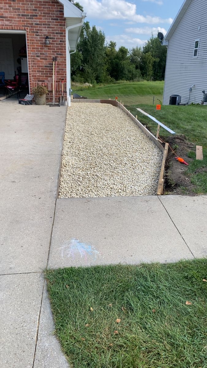 Driveway Install for TDC Excavating in Dubuque, IA