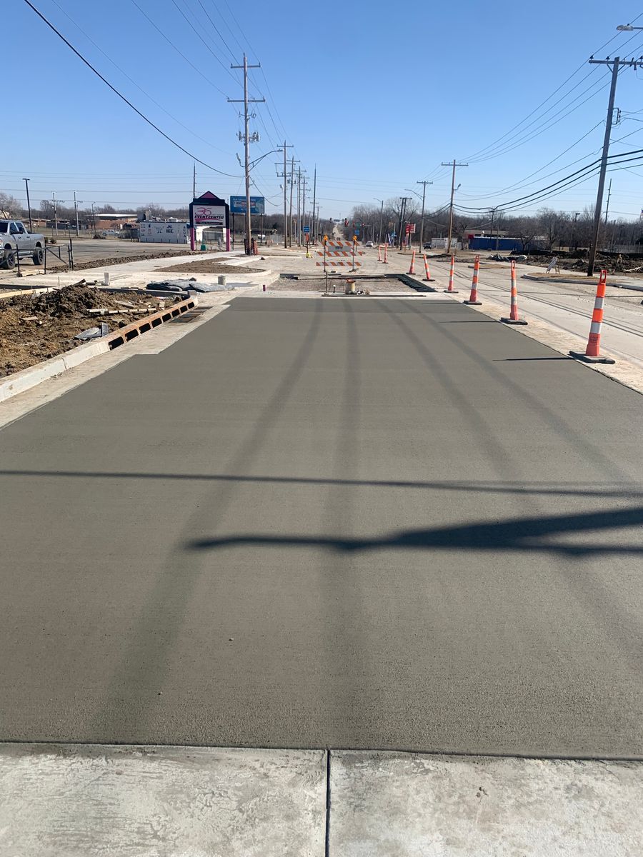 PCC Concrete Pave for Project X Construction LLC in Tulsa, OK