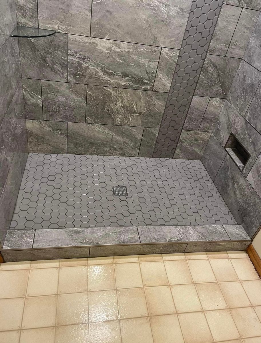 Custom Tile Showers for B4 Construction LLC in Cookville, TN