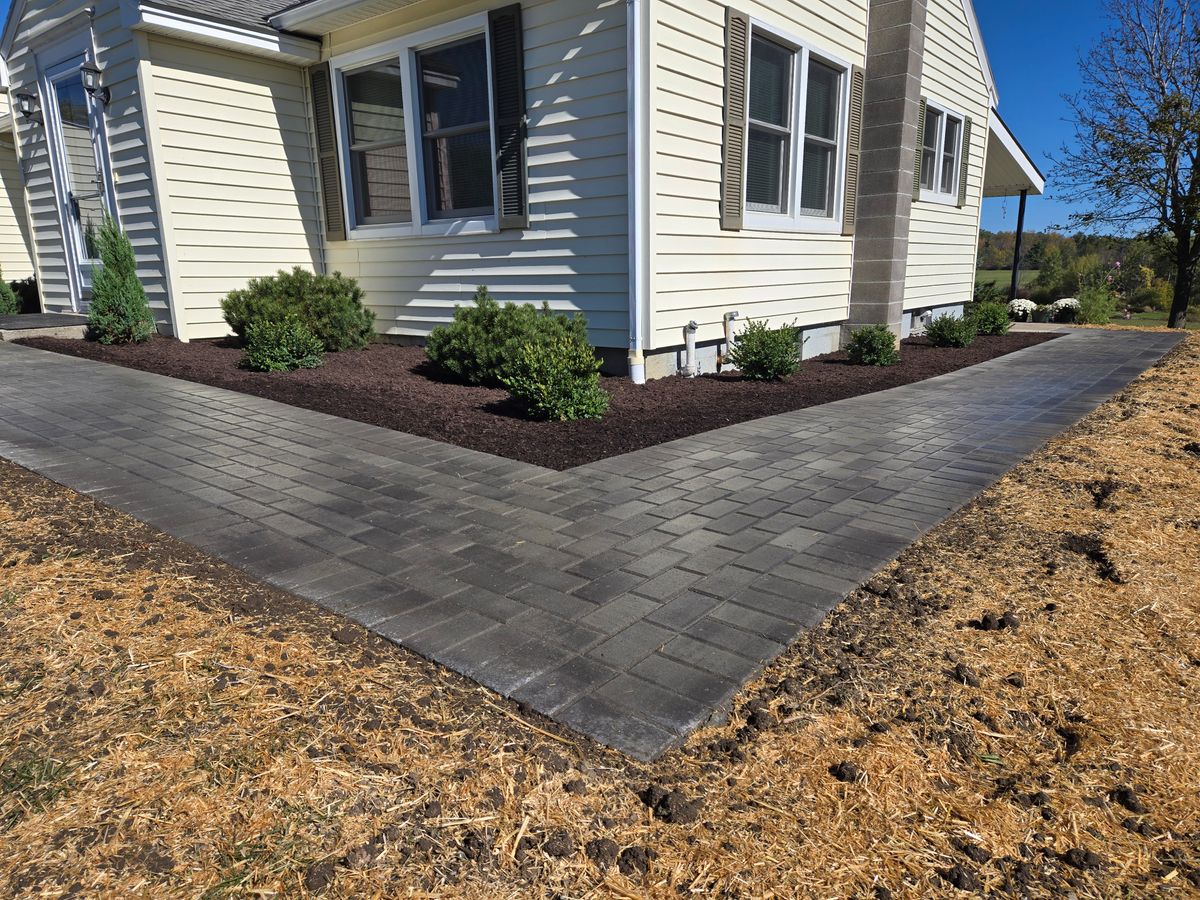Walkway Construction for Fancher's Lawns & Landscaping LLC in Schoharie County, NY