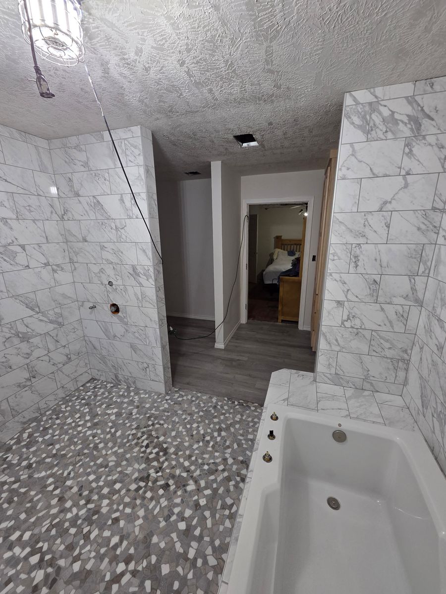 Bathroom Remodel for D&J Custom Floors in Nederland, TX