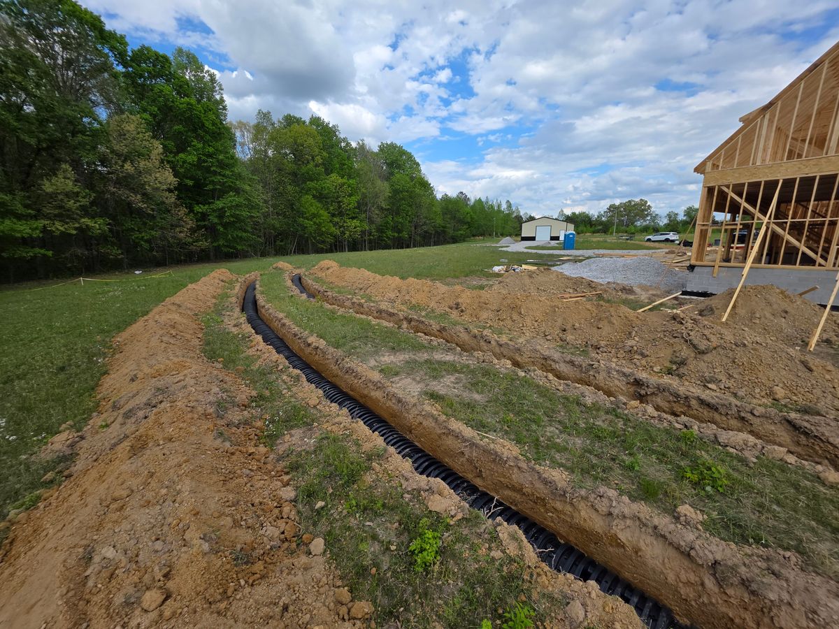Trenching for H&H Earthworks in Decherd, TN